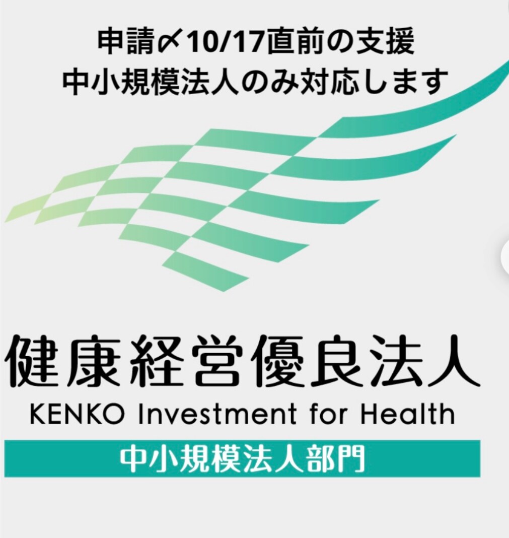 申請直前健康経営優良法人2026の相談承ります 申請書添削延べ500社の経験があります。※中小規模限定 イメージ1