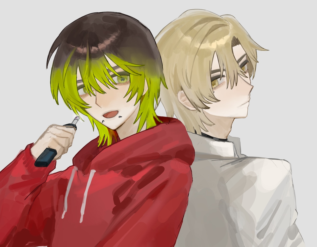歌ってみたイラスト等　サムネなども描けます パンクな世界観ピアスなどカッコいいイラストが得意です‼️ イメージ4