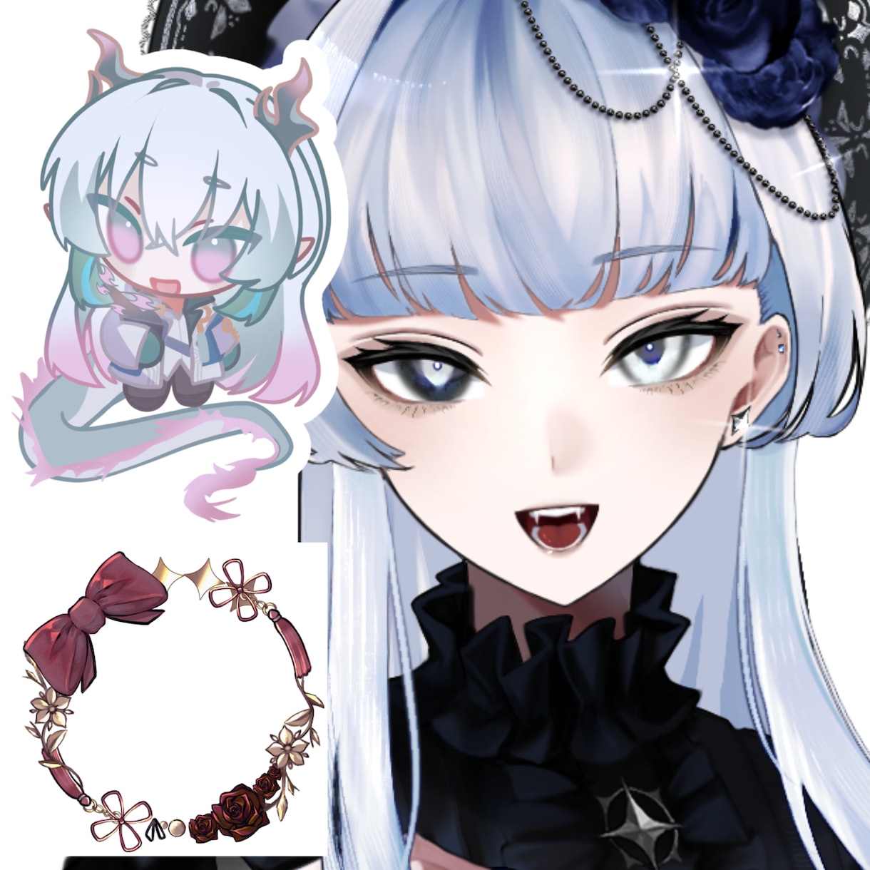 IRIAM向け立ち絵描きます 立ち絵/デフォルメ/モチーフアイコンリングなど！ イメージ1