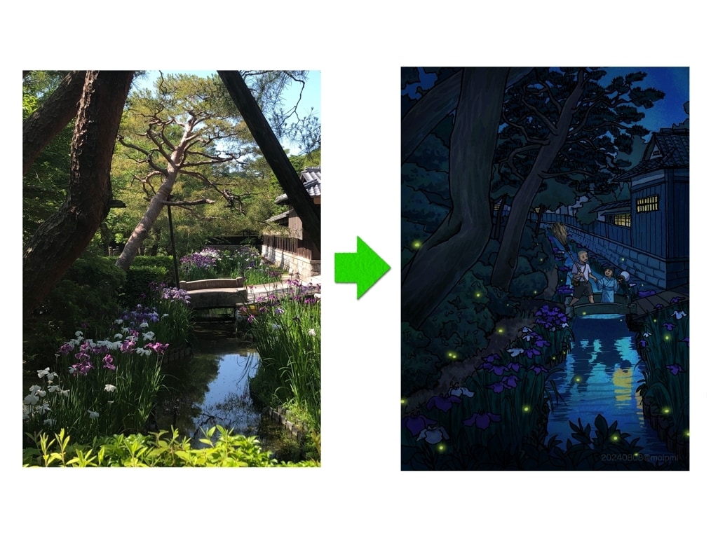 商店街や街並みを温かみのあるイラストにします 写真からノスタルジックな街角に イメージ7
