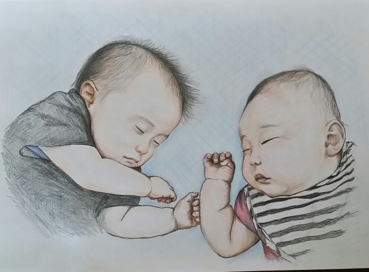 お子様、お孫さんや大切なご家族のお気に入りの写真からリアル似顔絵を作成いたします。 イメージ2