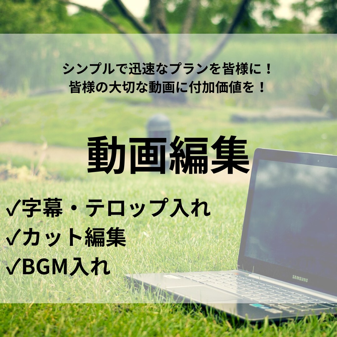 テロップ・字幕挿入/カット作業/BGM入れ承ります シンプルで迅速なプランを皆様に！大切な動画に付加価値を！ イメージ1