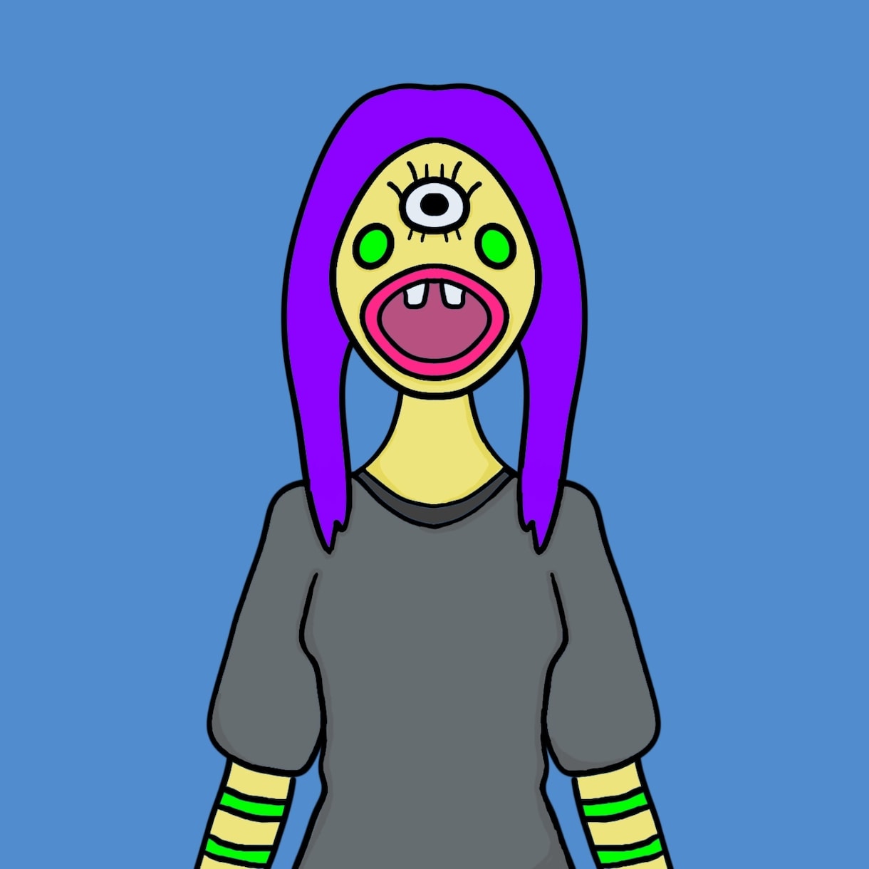 SNSアイコンにおすすめのキャラクター作成します 漠然としたイメージのみでオリジナルキャラクターを描きます イメージ5