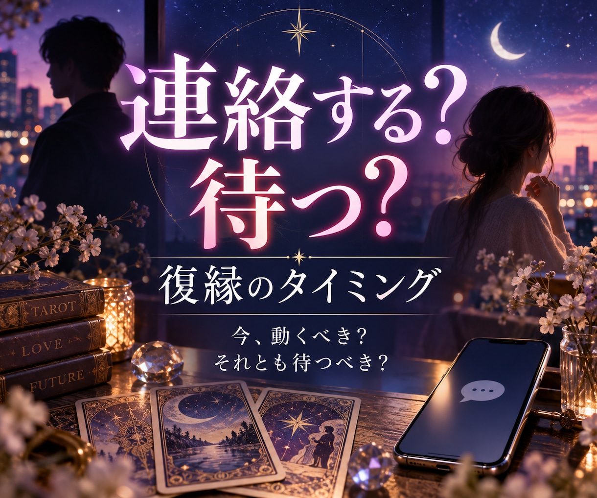連絡する？待つ？　復縁のタイミングを占います 今動くべきか待つべきか、ふたりの流れと次の一手を読み解きます イメージ1