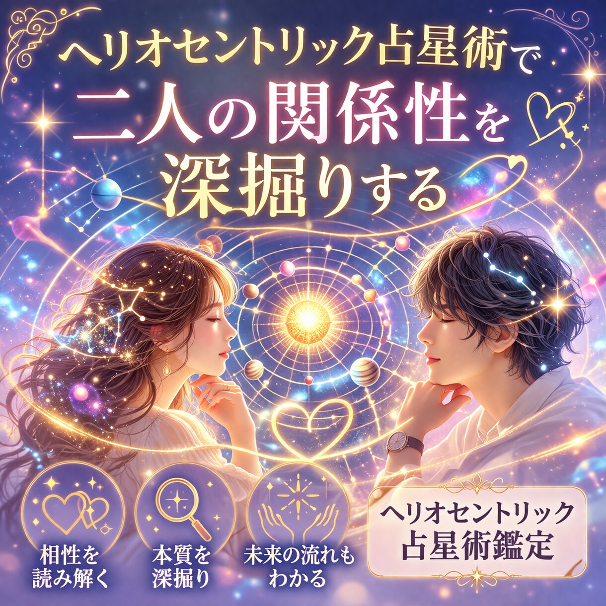 ヘリオで魂レベルで惹かれ合う理由を解明します 恋愛・復縁・複雑な関係にも対応｜深く丁寧に鑑定 イメージ1