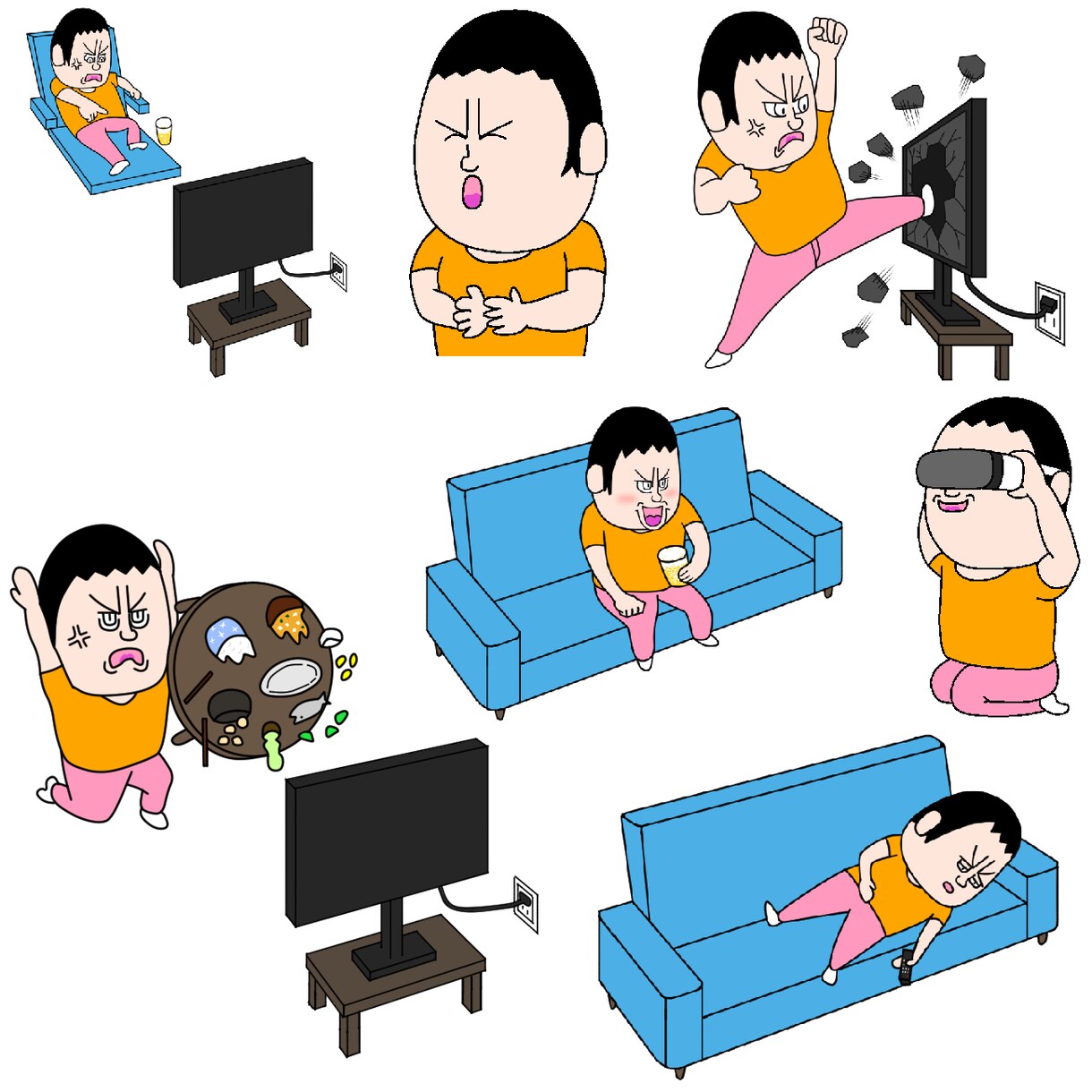シンプルで面白くて可愛いイラストを描きます SNS、サイト、挿絵、カットイラスト等にご利用ください。 イメージ3