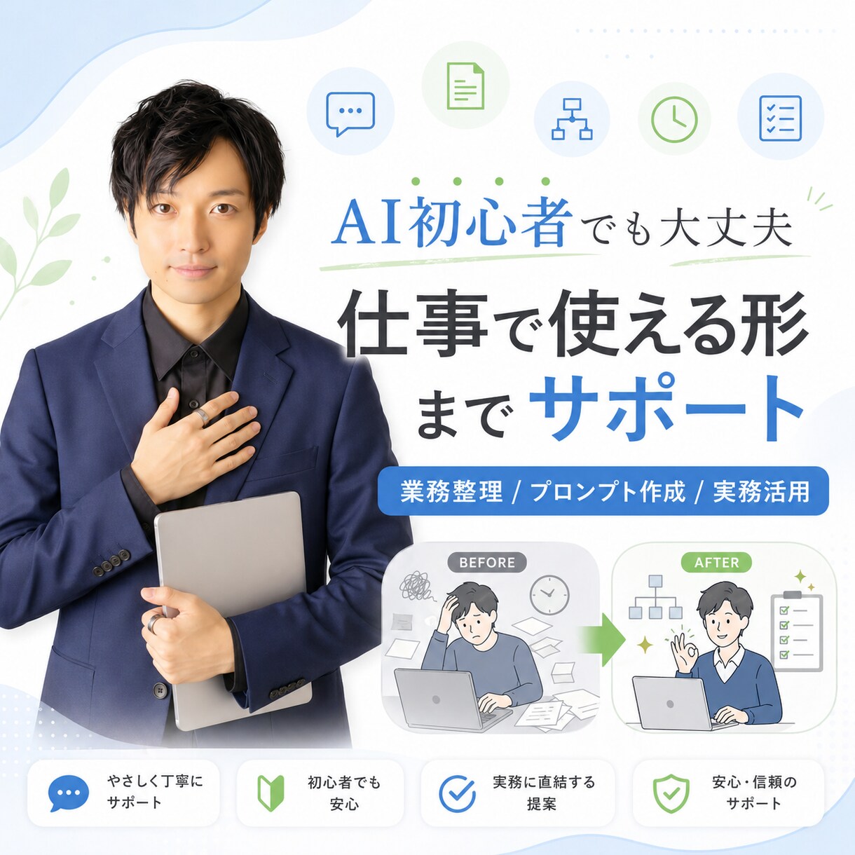 ChatGPT・AIを活用した業務効率化を教えます AIを使った業務改善・資料作成・発信効率化をサポートします イメージ1