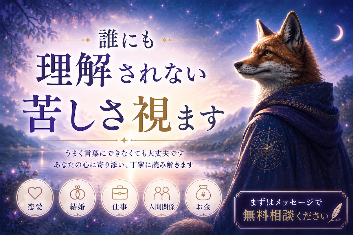 購入前に無料相談可。誰にも理解されない苦しさ視ます 合わなければ購入不要。まずは気軽にご相談ください イメージ1