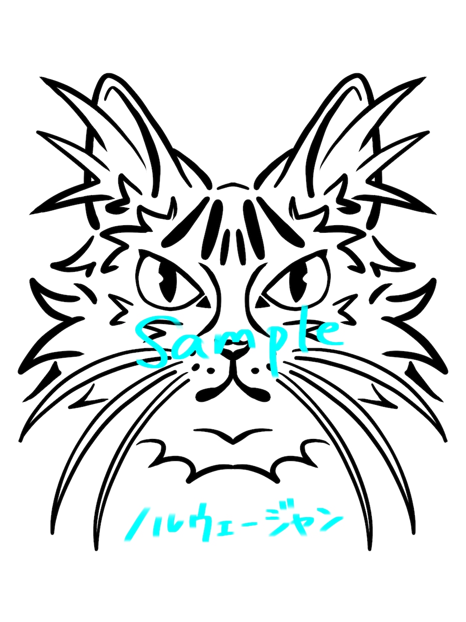 大事な家族をシンプルでかわいいロゴ風に描きます アイコン、ステッカー映えする動物のイラストを制作します イメージ5