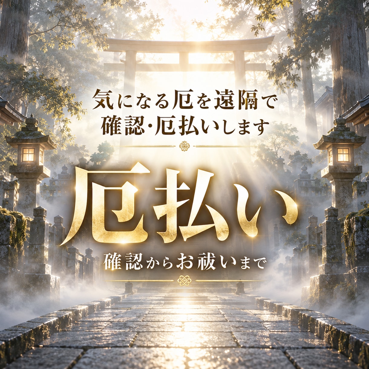 気になる厄を遠隔で確認・厄払いします 「なんとなく最近流れが悪い…」そんな時に気軽に遠隔で厄払い イメージ1