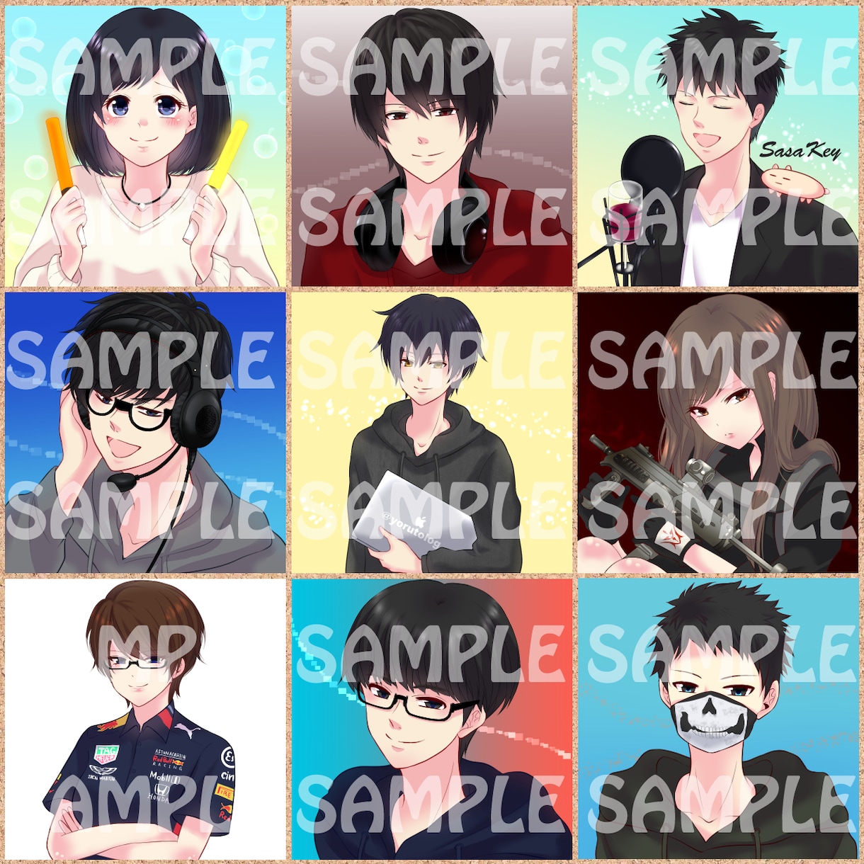 ラフから丁寧にアイコン描きます アイコンを加工して作成するお得なヘッダーのオプションあり！ イメージ10