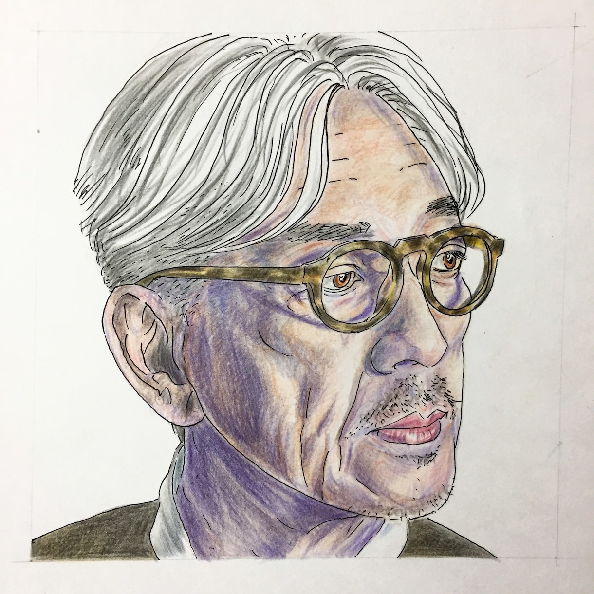 色鉛筆にて１点物のアナログ似顔絵作成します 温かな色鉛筆による画を飾りませんか？ イメージ2