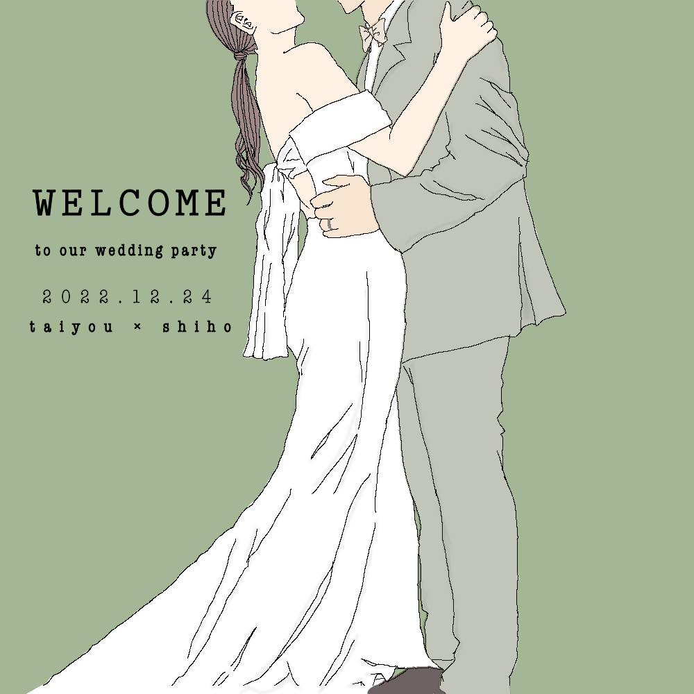 結婚式、記念日大切な瞬間をお洒落な線画描きます 一生に一度のゲストを迎える空間に素敵な思い出を。 イメージ5