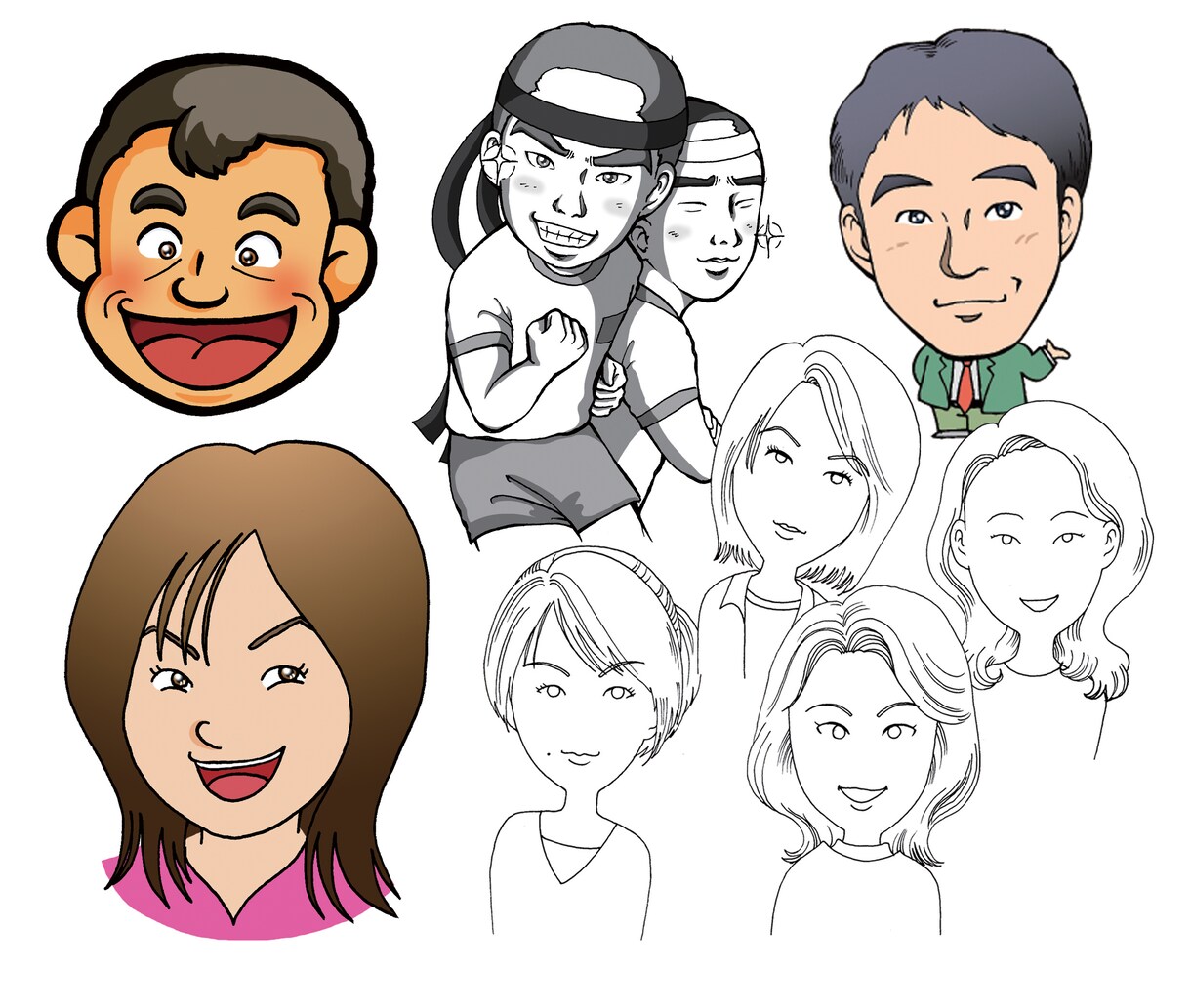 幅広く活躍できるキャラ風似顔絵描きます HP用やアイコン、名刺、広告用など！使い方いろいろ イメージ4