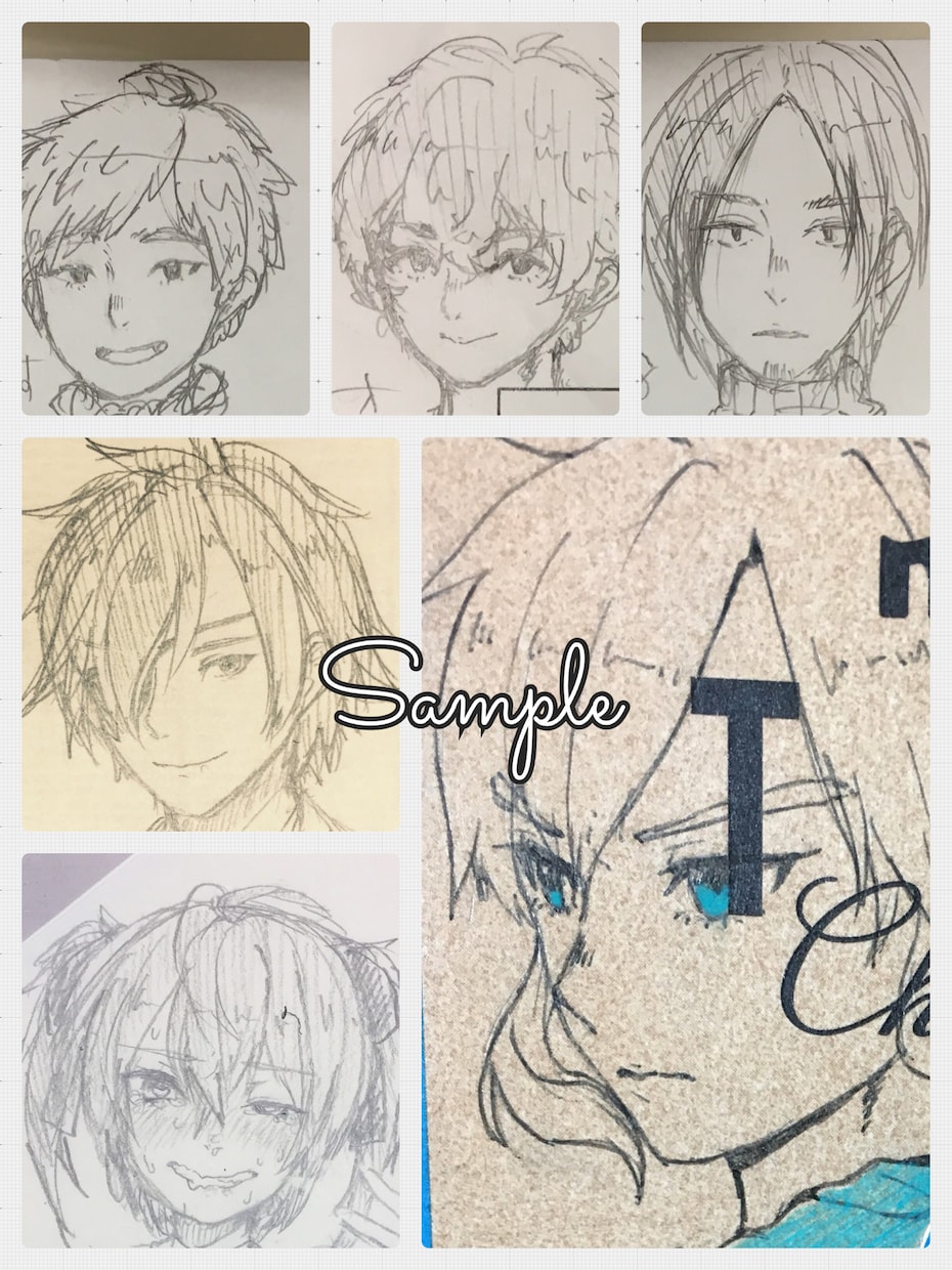イラスト(女性、男性)の例を載せています / 画風や塗り方の確認用ページ イメージ2