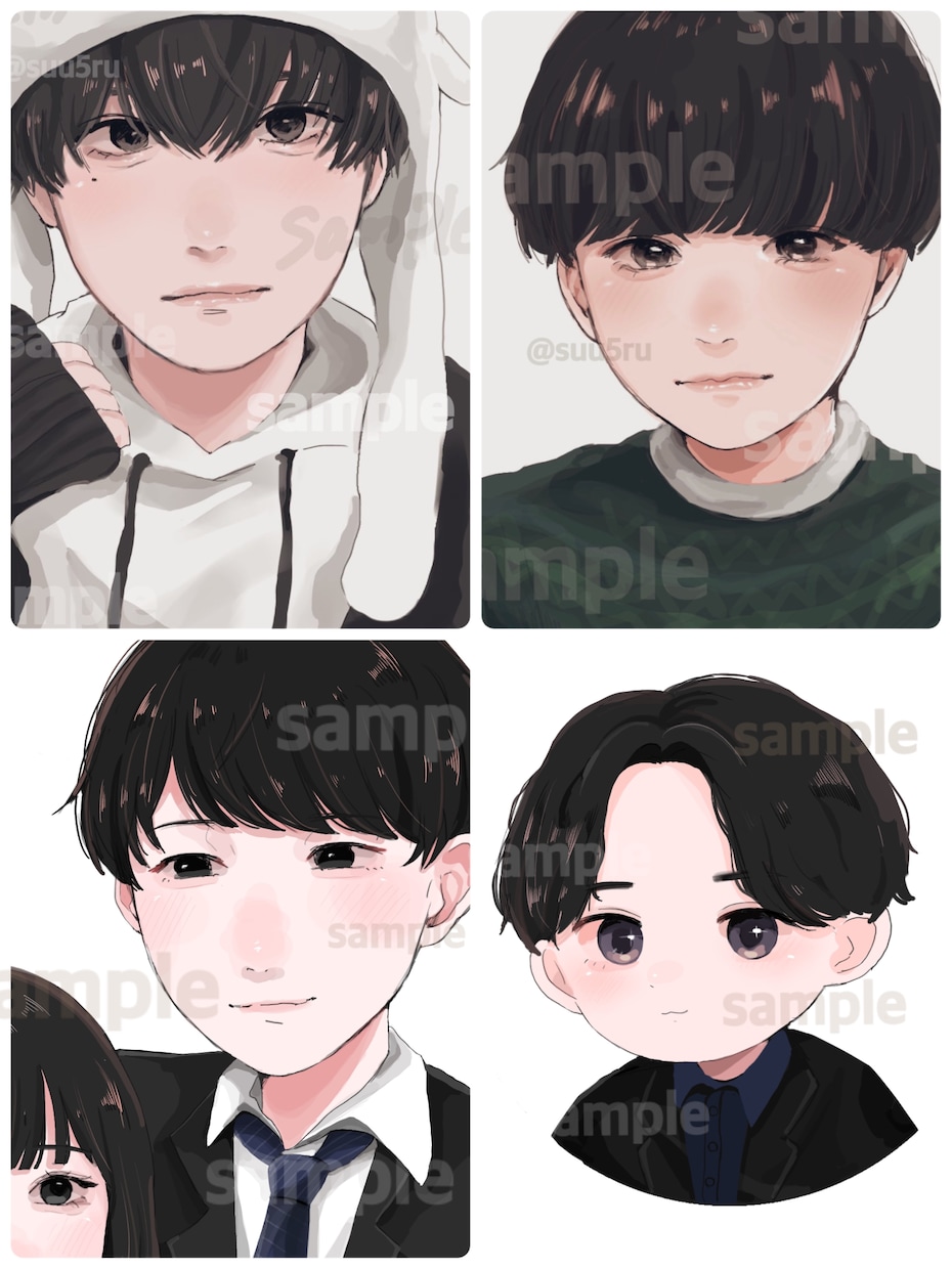 あなただけの似顔絵、アイコン制作します 似顔絵だけでなく代理イラストも！可愛くかっこよく仕上げます！ イメージ2