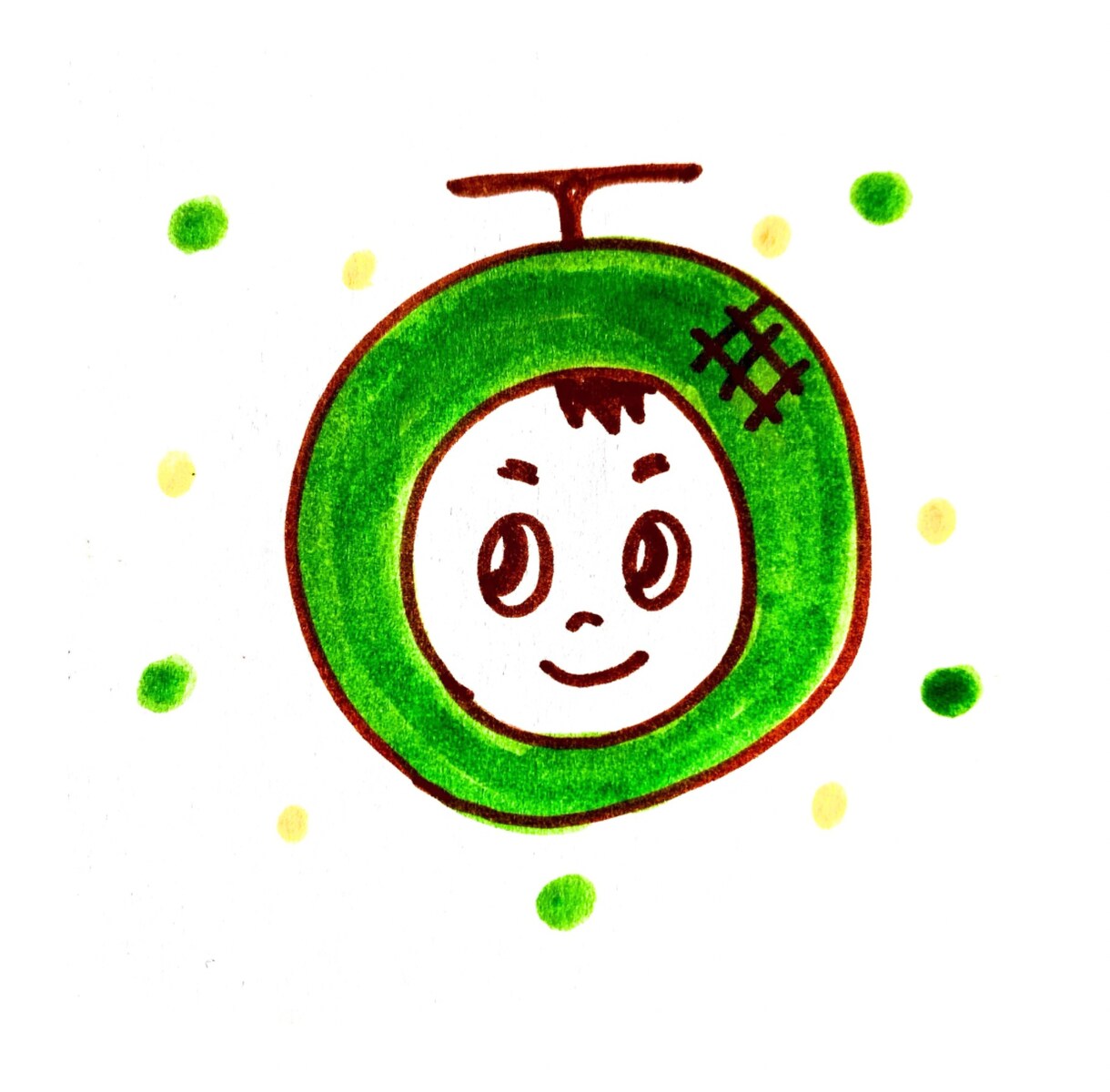 子どもと果物の似顔絵アイコン 描きます 元保育士の2児ママ似顔絵師がやさしい雰囲気の手書きで描きます イメージ3