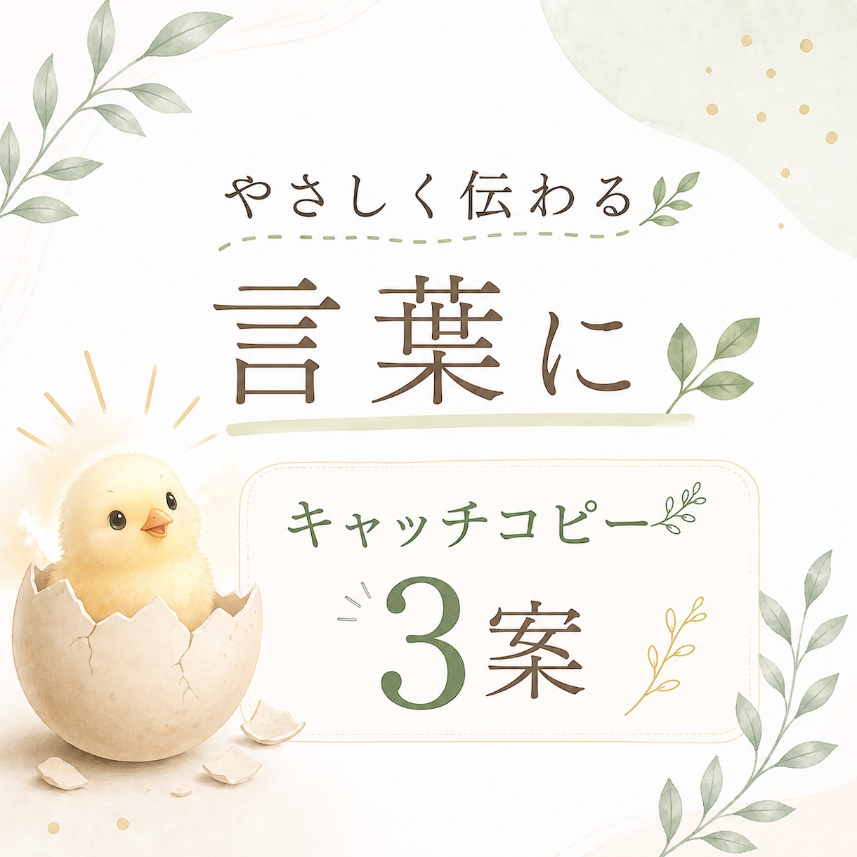 やさしく伝わるキャッチコピーを作成します 想いをやさしく届く言葉に整えます。 イメージ1
