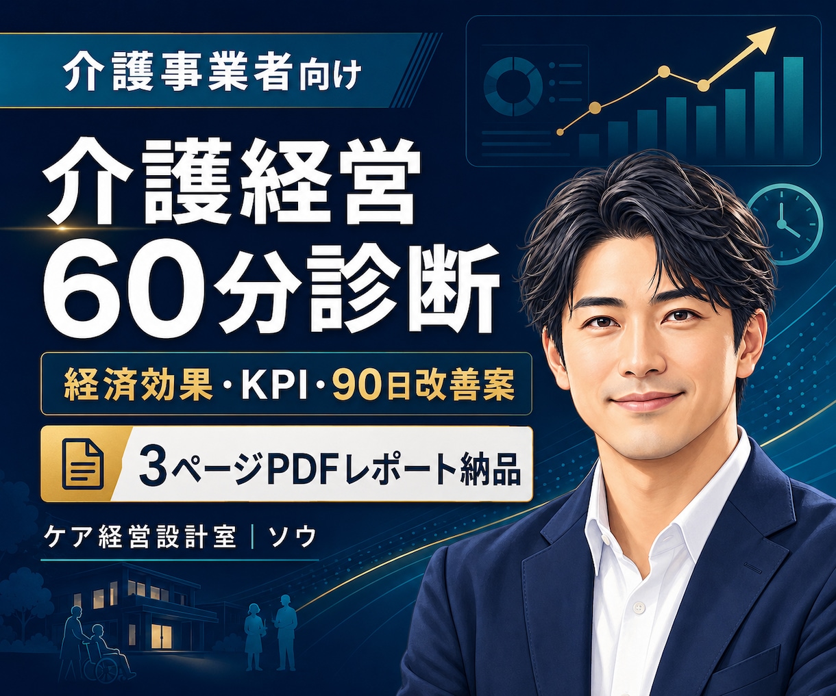 介護経営の課題と経済効果を60分で診断します 金額・時間・KPIと90日改善案をPDFで納品 イメージ1