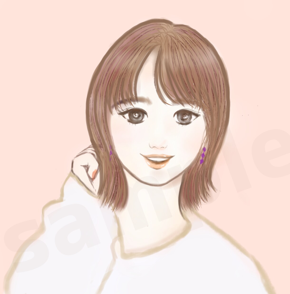 シンプル大人かわいいイラスト魅力たっぷりで描きます アイコン～一枚絵など幅広く対応いたします。ご相談ください！ イメージ3