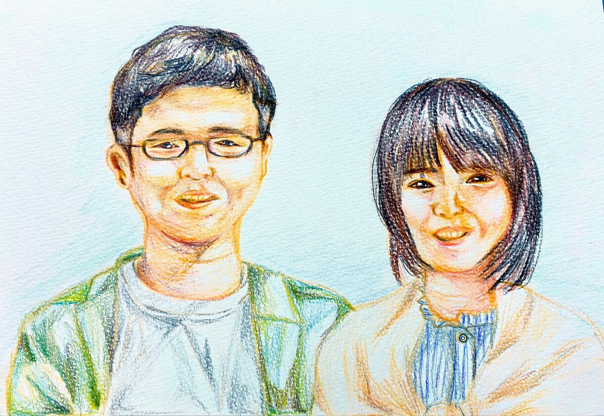 色鉛筆で似顔絵描きます あたたかみのある作品を提供します イメージ3