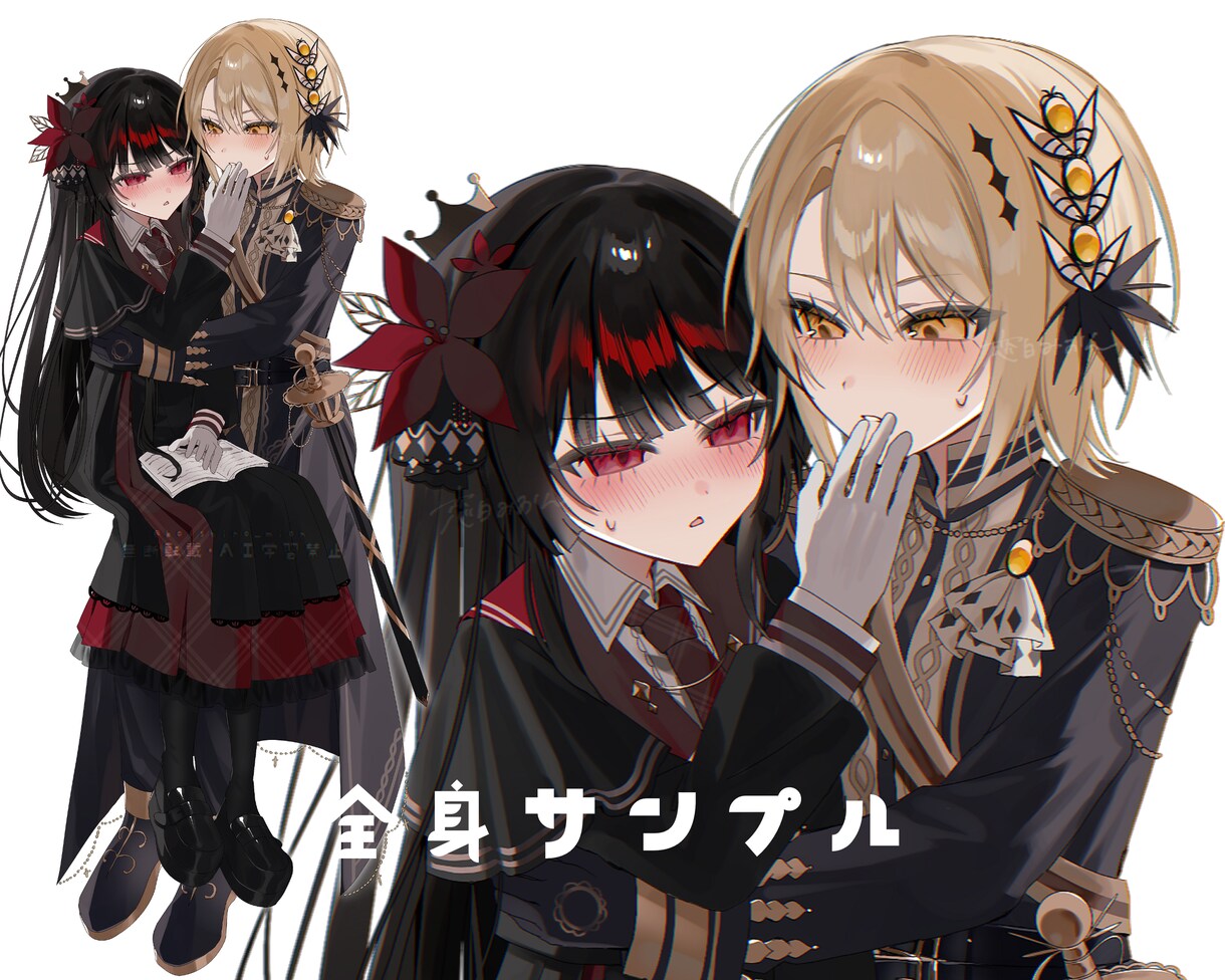 歌ってみた・MV・サムネ等の一枚絵を描きます フリルやレースに特化したゴシック・ロリータなイラストが得意 イメージ4