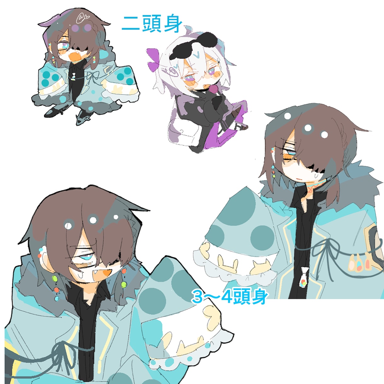 最短2日/デフォルメ（SD）イラストお描きします イメージに合わせて制作致します！ イメージ2