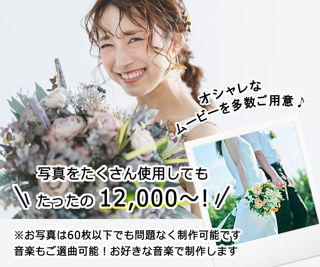 最上級で上品なプロフィールムービーを格安制作します 写真は60枚まで無料！音楽もお好きな音楽をご選曲頂けます♪ イメージ1