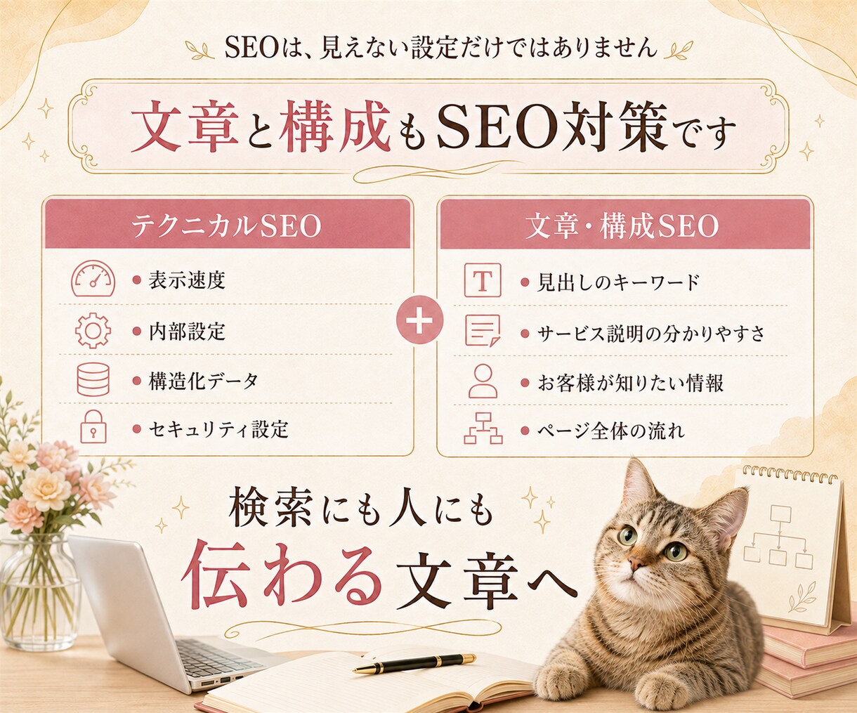 想いに寄り添うホームページ文章を作ります SEO目線で文章とキャッチコピーまで整えます イメージ3