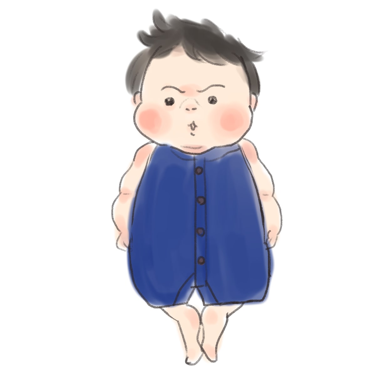 SNS・記念日に♡赤ちゃんイラスト制作します ほっこり癒される、ゆるふわタッチでお描きします。 イメージ7