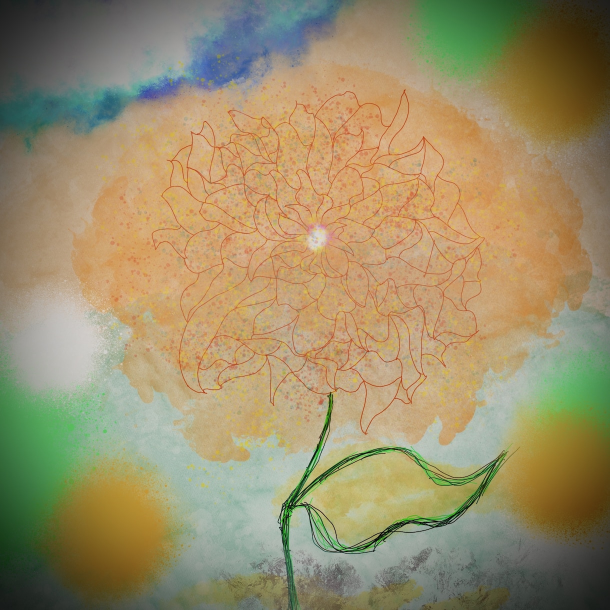 世界で1つだけの抽象画描きます サイズ調整も可能！背景やアイコンなどにも使えます。 イメージ5