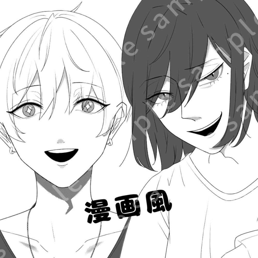 商用利用◎！色んな画風で推し！コテ！お描きします アイコン、グッズ制作、活動者様への応援等に！ イメージ4