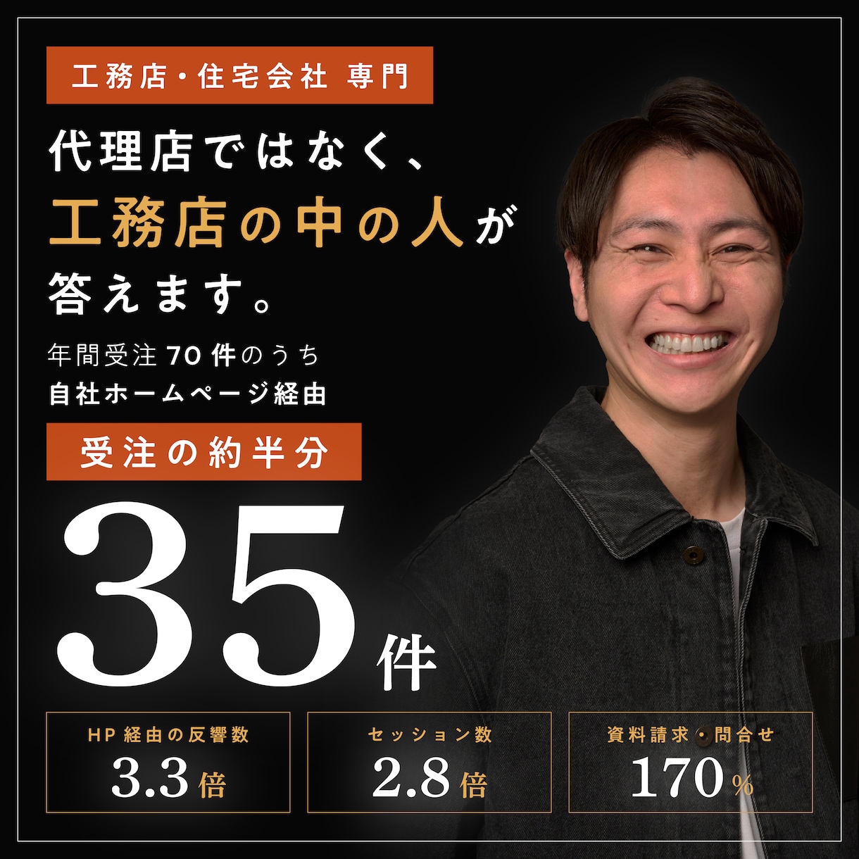 工務店専門｜Web集客とインスタ運用を診断します 受注の半分が自社HP経由。その設計を話します イメージ1