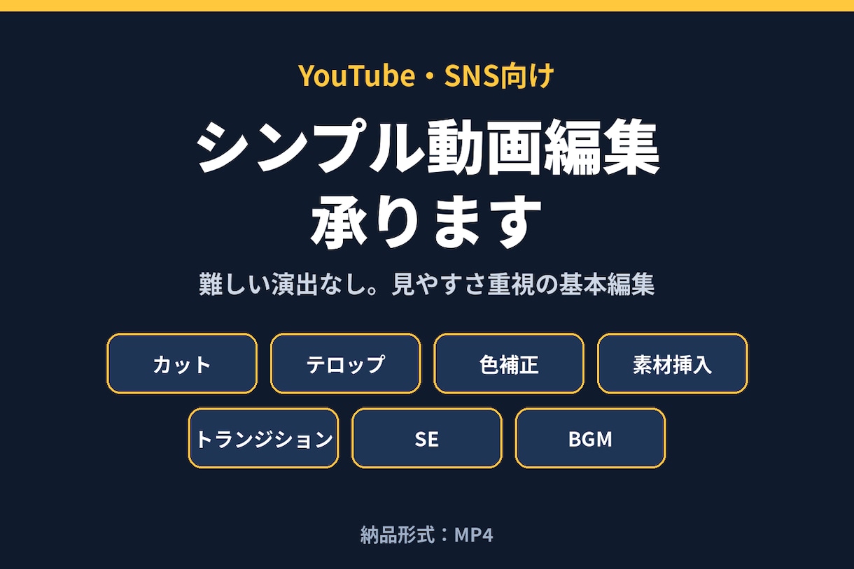カット・テロップ・BGMの動画編集します カット・テロップ・色補正などの基本編集を手軽にお任せ！ イメージ1