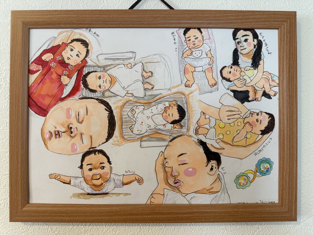 写真からA4サイズのコラージュ原画を制作します 写真10枚をもとに、A4原画一点を仕上げます イメージ5