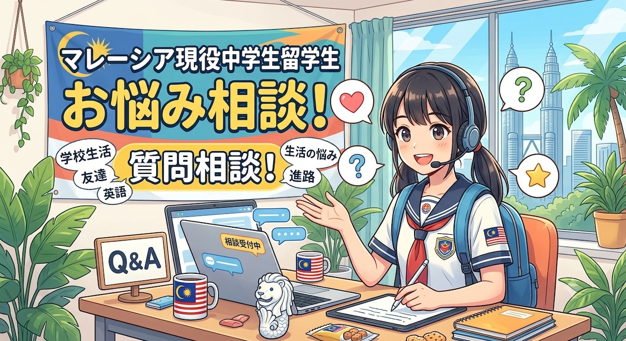 マレーシア現役中学生留学生がお悩み＆質問に答えます 現役男子留学生がリアルを回答！ イメージ1