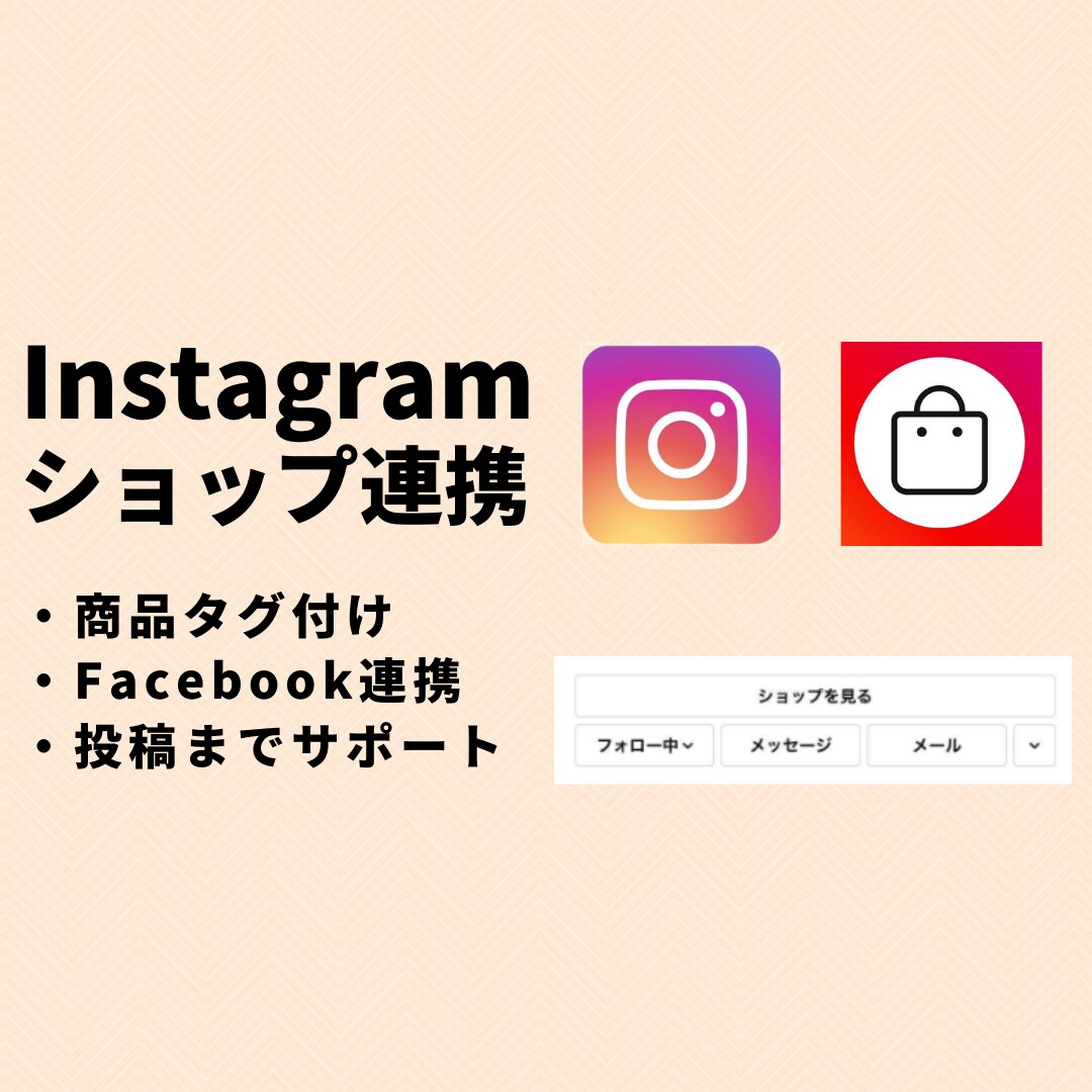 Instagramショッピング機能の設定します 商品タグ付でECサイトに集客！活用方法もアドバイスします イメージ1