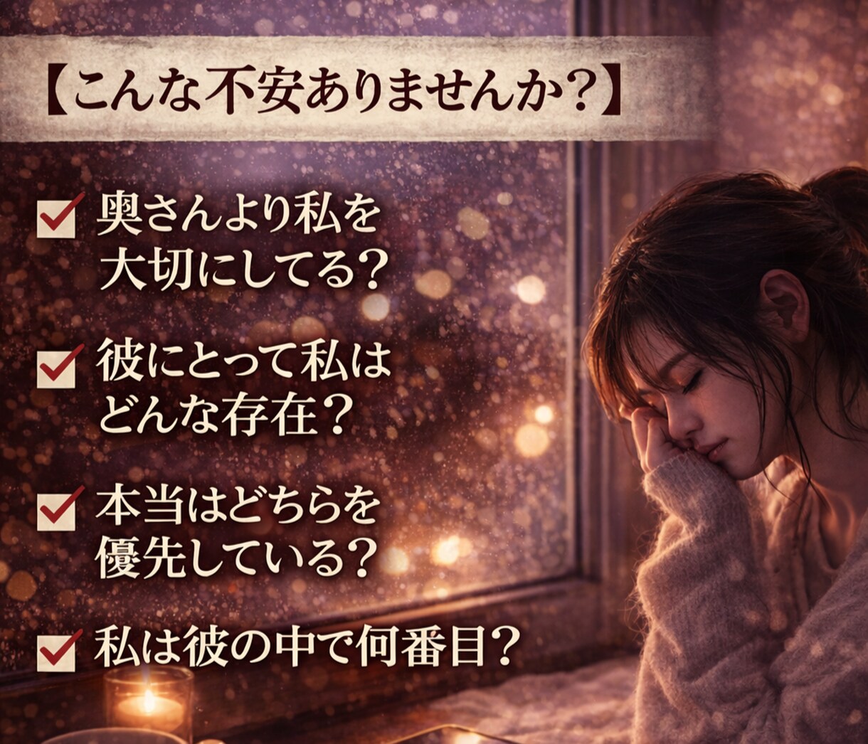 彼の優先順位…私は何番目？本音を視ます あなたは、都合のいい存在になっていませんか？ イメージ2
