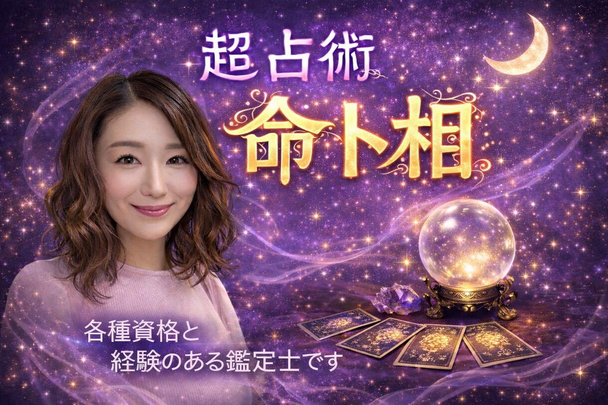 総合運：命卜相全ての占術が使えます！資格もあります あなたのお悩みに合った占術を使って詳しく鑑定！ イメージ1