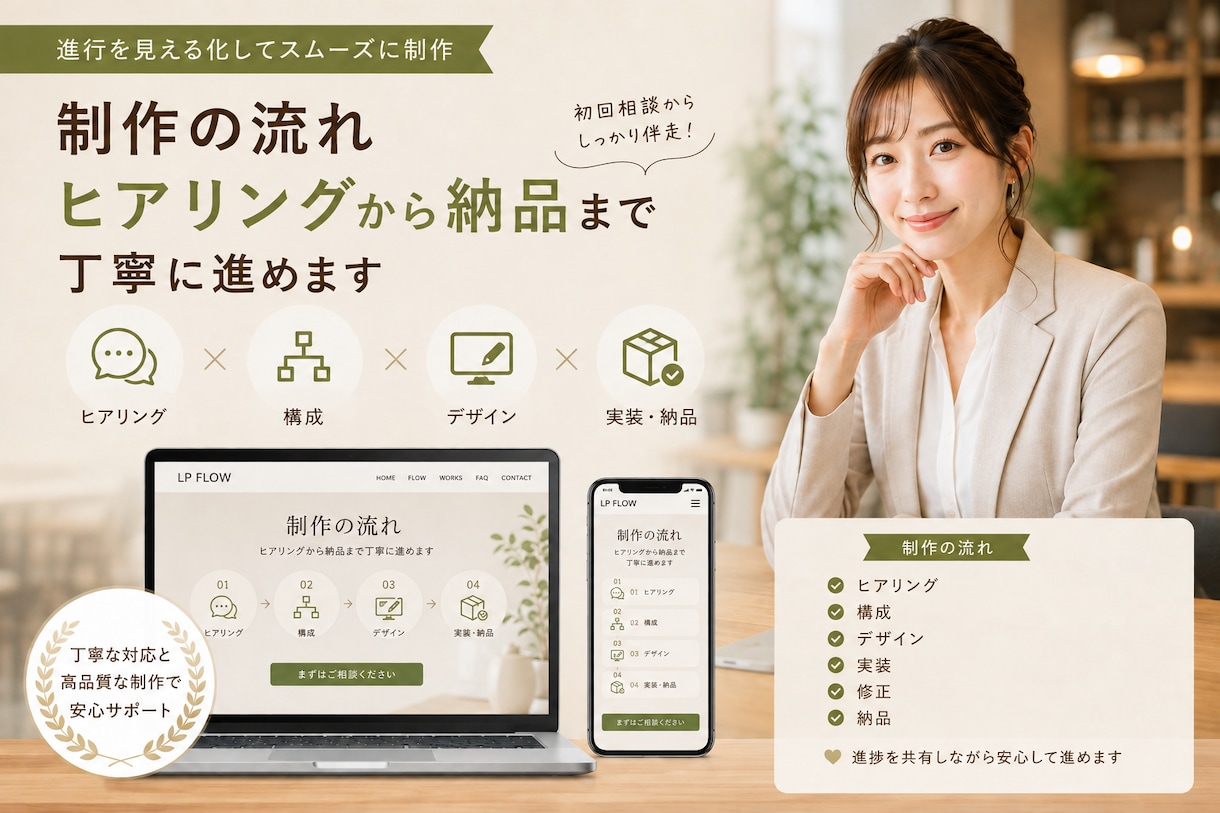 反応につながるランディングページを制作します 食品・医療・美容・不動産に強いLPを制作します イメージ3