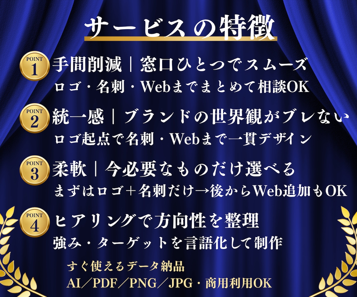 開業セット｜ロゴ＋名刺＋Webをまとめて制作します HP・LP対応｜必要に応じてWeb制作も、ご相談いただけます イメージ2