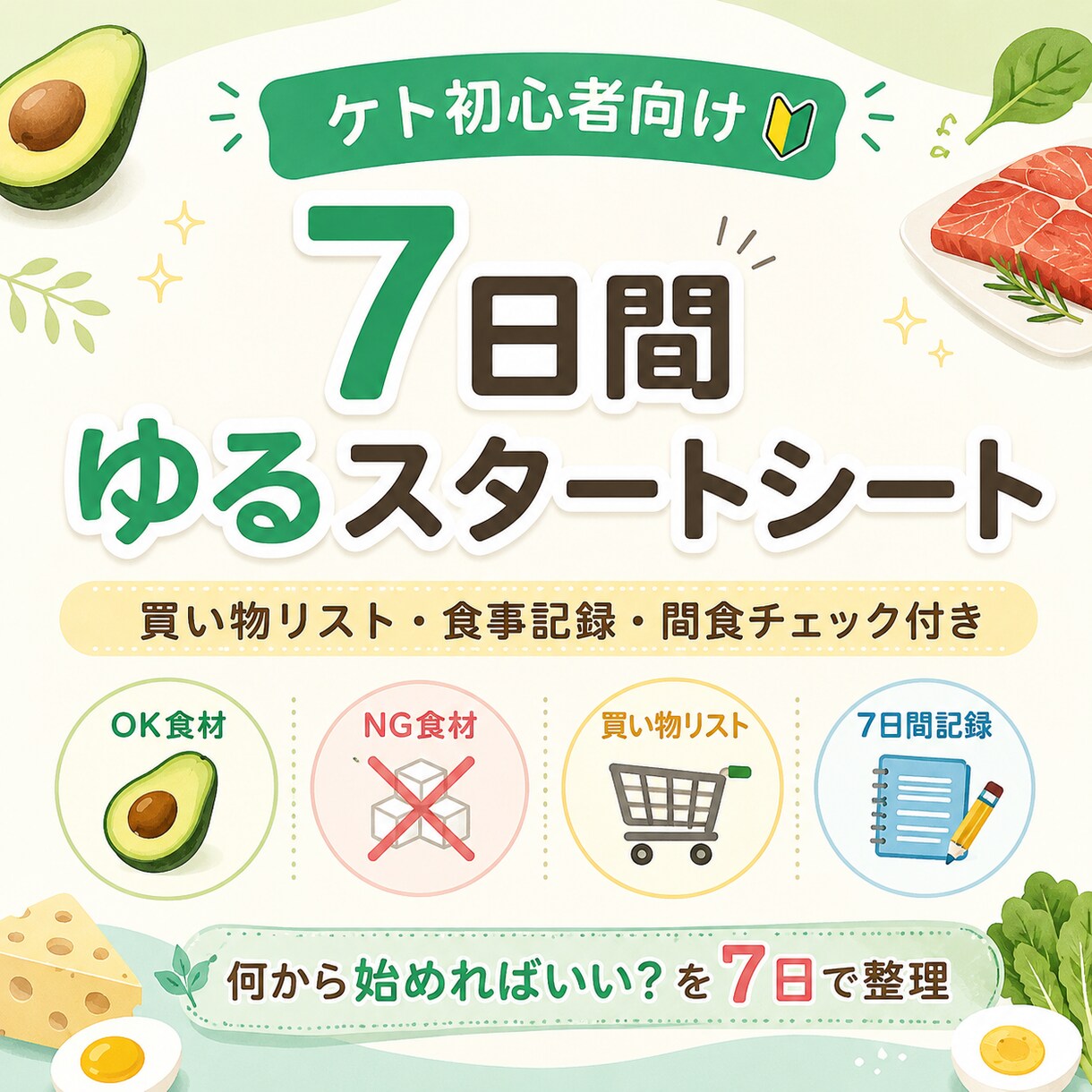 ケトダイエット初心者セット作ります 何を食べる？何を買う？ケトの最初を整える イメージ1