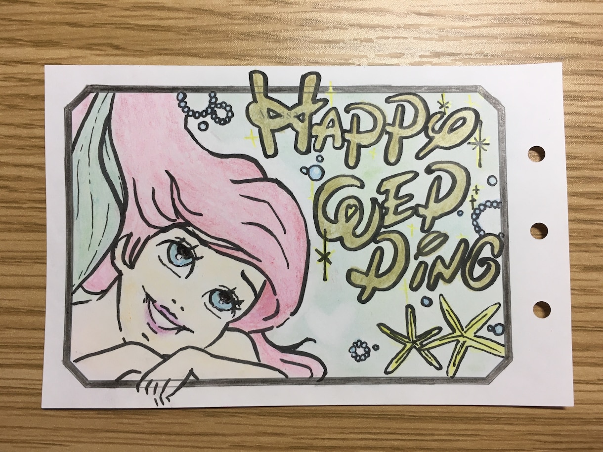 結婚式・招待状返信ハガキ★イラスト代筆します 手書きイラストで貴方の返信ハガキを華やかに☆彡 イメージ3