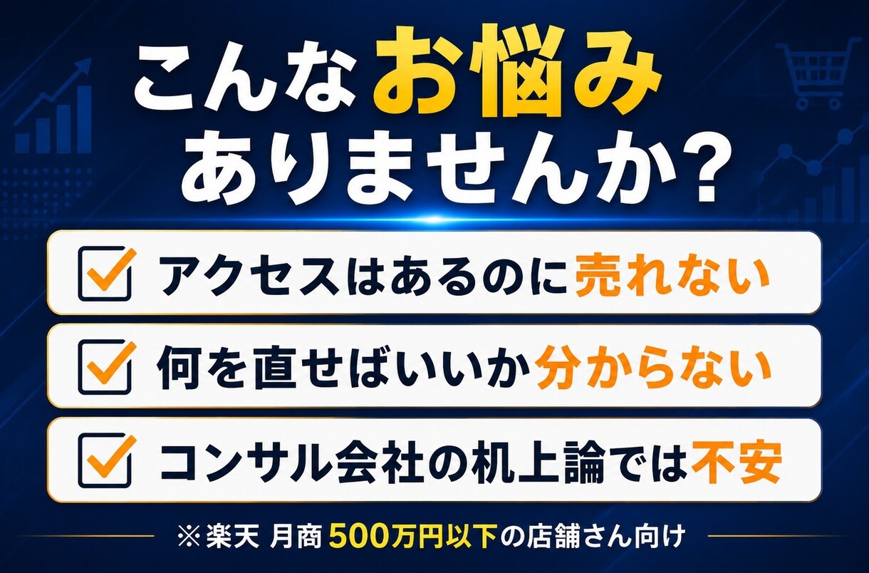 現役楽天セラーが商品ページの改善点を診断します コンサル会社ではない。今も戦う現役セラーの現場目線 イメージ3