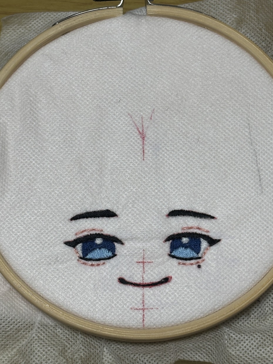 推しぬいぐるみ お顔の刺繍だけお手伝いします 推しぬいを自分で作って見たいけど刺繍は不安な方お手伝いします イメージ5