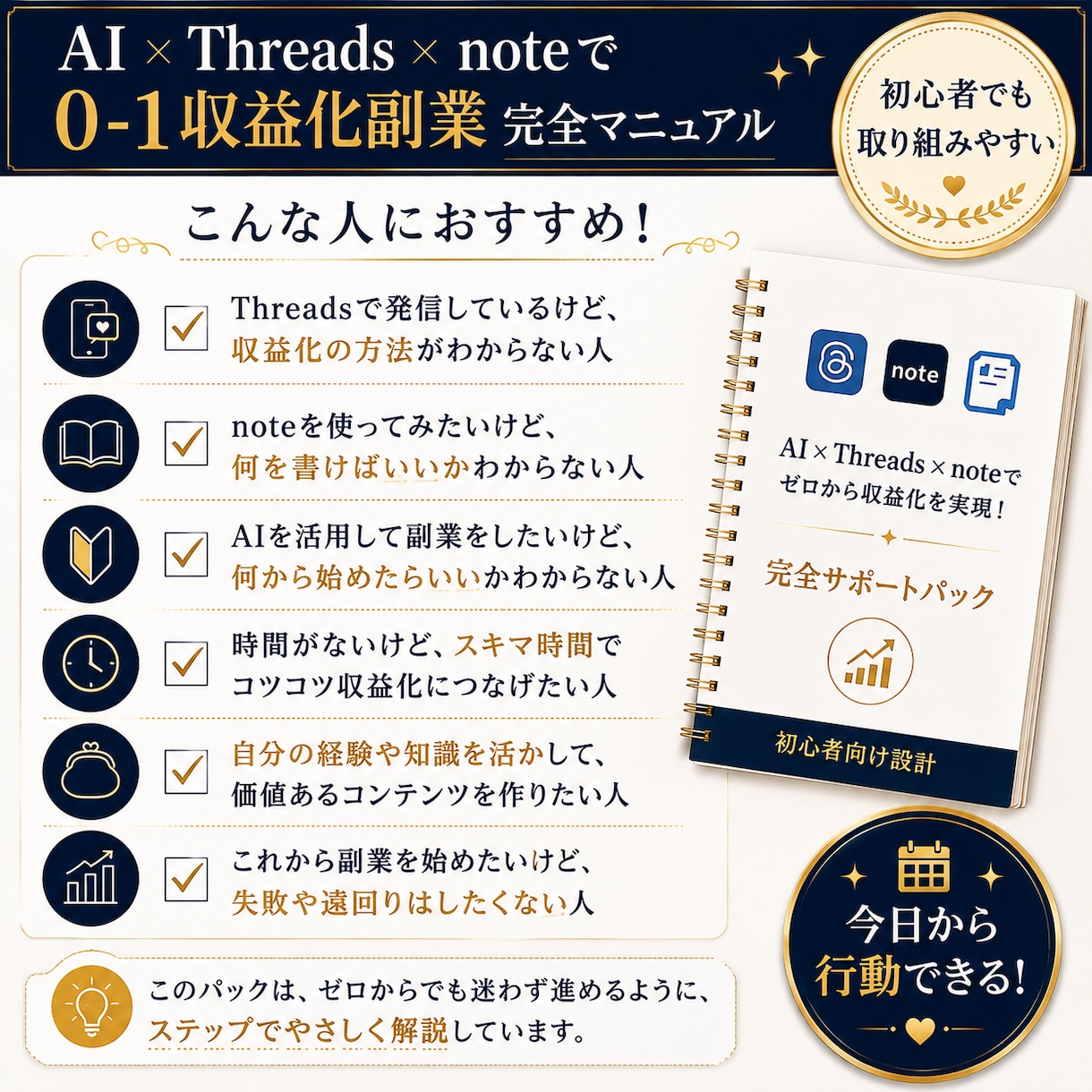 AIでThreads x note副業を解説します SNS初心者が0-1まで進める実践PDF イメージ2