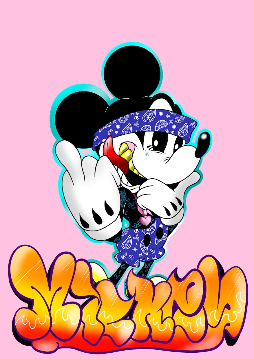 服のデザインや、グッズのイラストを承ってます POPで可愛いヒップホップ系のイラスト イメージ5