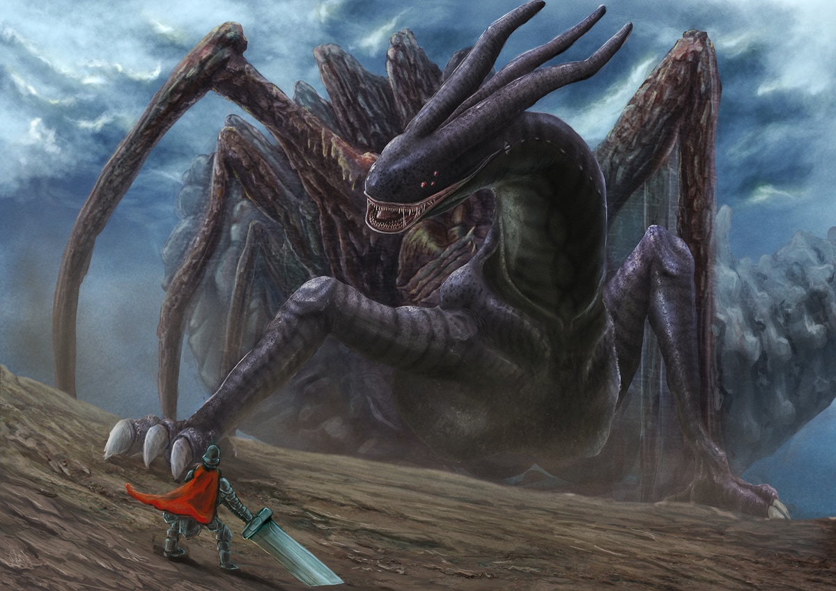 モンスターデザインと一枚絵を作成します 厚塗りテイストでモンスターデザインと一枚絵を製作 イメージ2