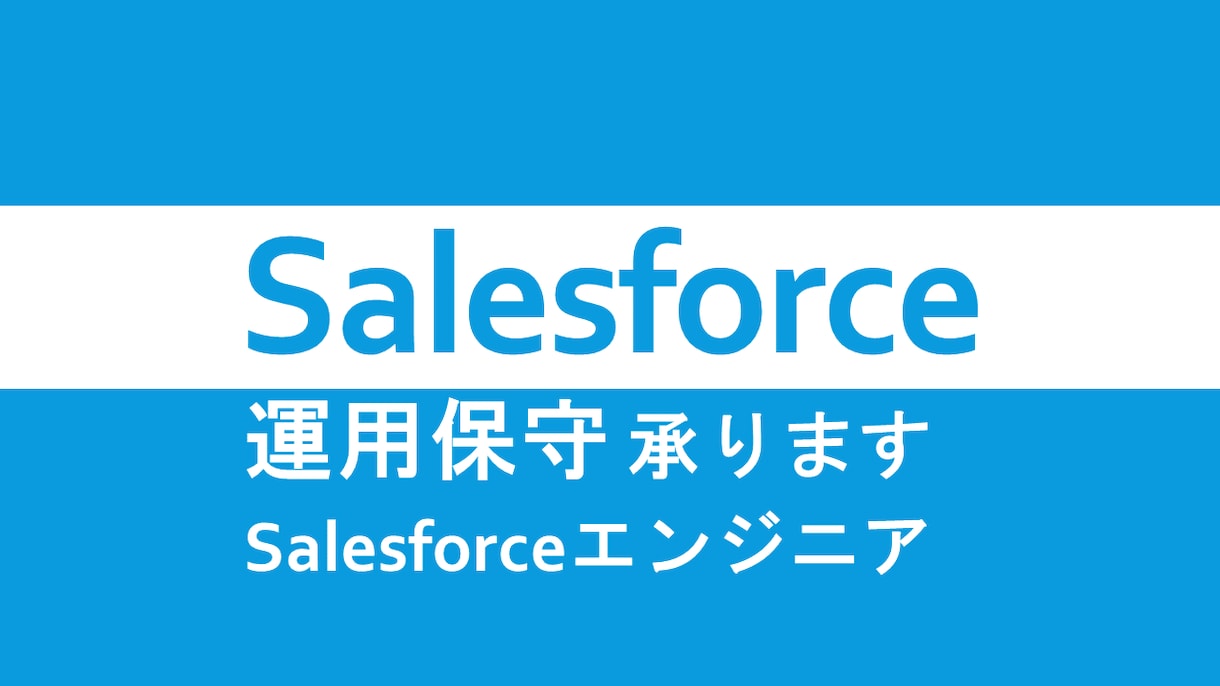 Salesforce運用保守対応させていただきます 【有資格者・Salesforceエンジニア】 イメージ1