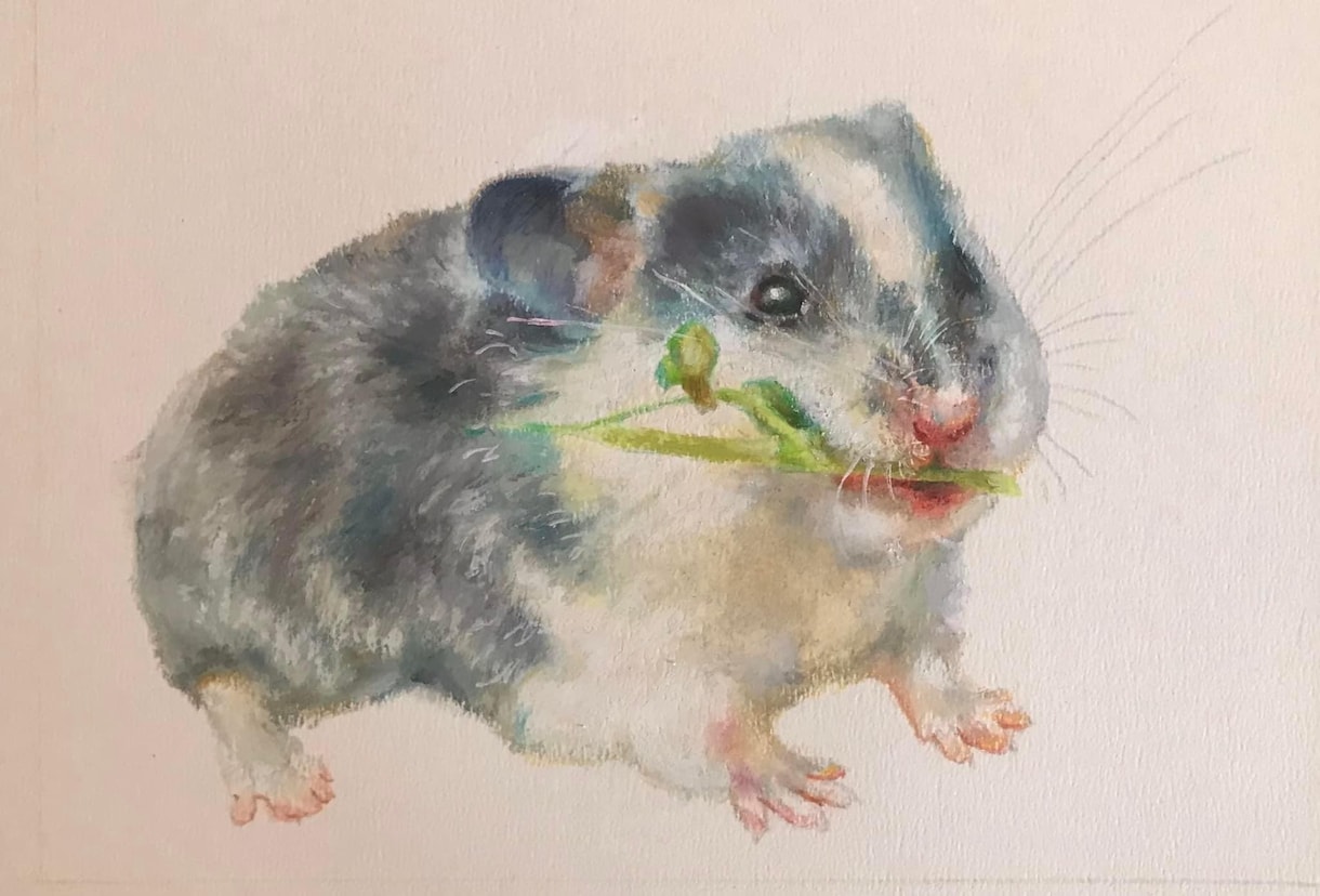 オイルパステルでペット画や似顔絵お描きします 色鉛筆とオイルパステルで温かい色合を表現。プレゼントにぜひ イメージ9